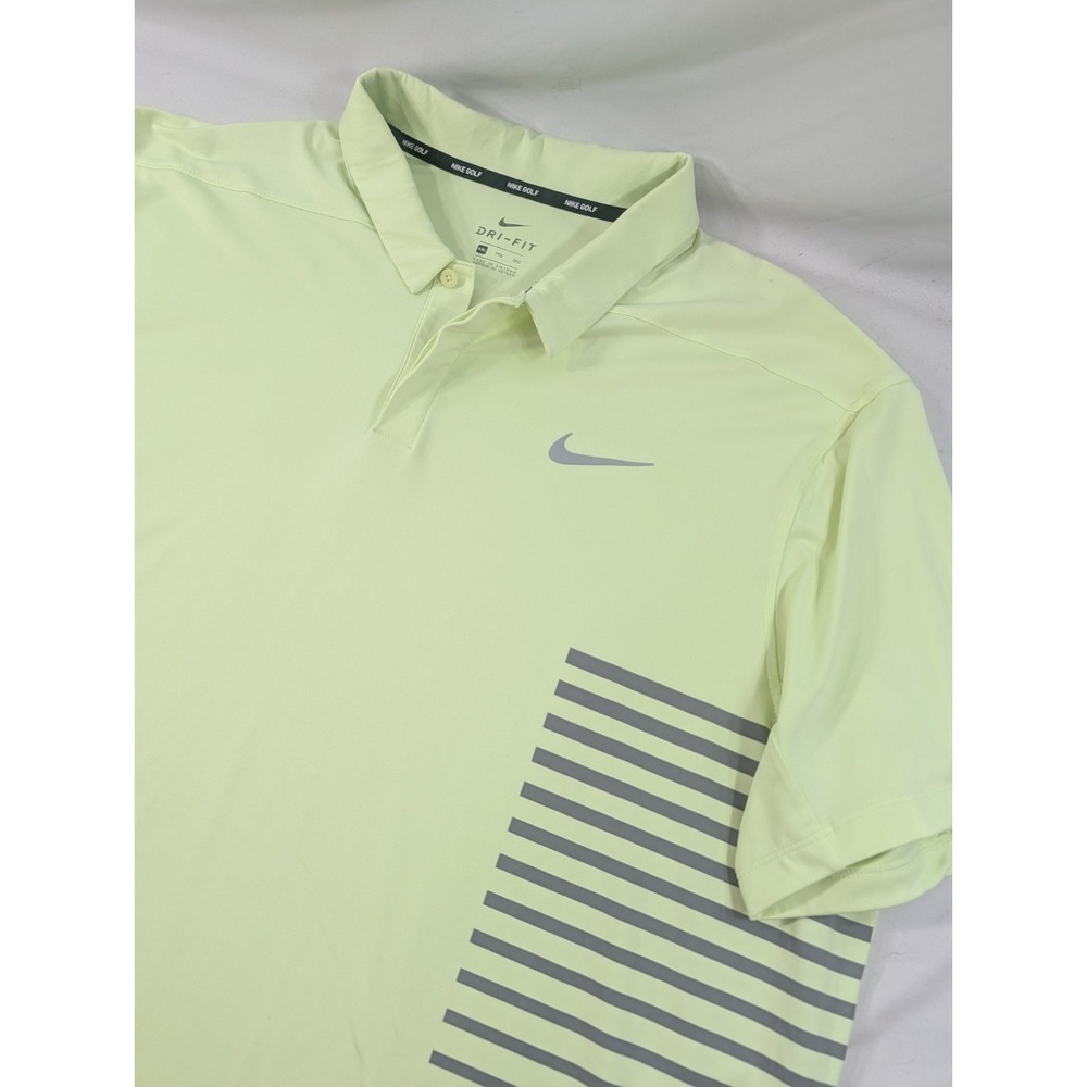 Nike Golf Polo Shirt Men's XXL Neon Yellow Tour Performance Dri-Fit Casual S/S